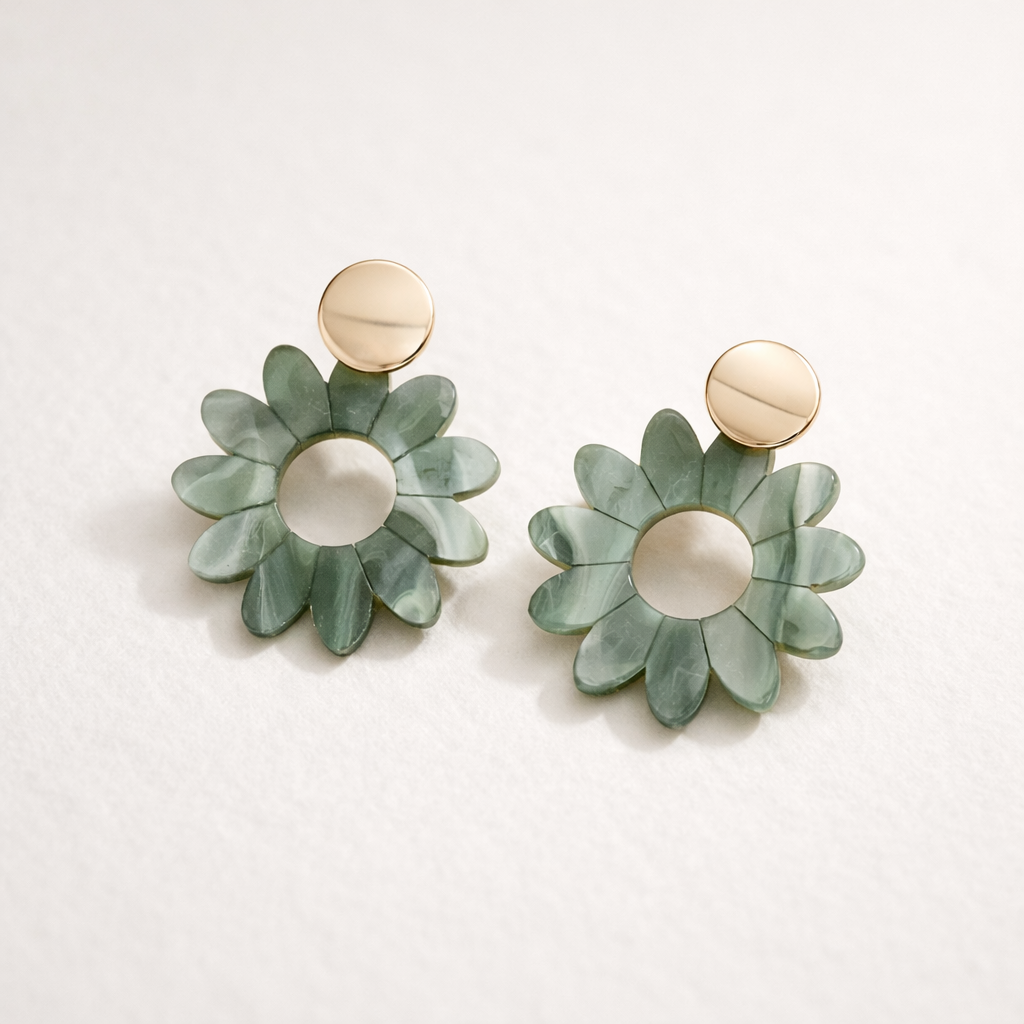 Boucles d'oreilles Floraison | Jade
