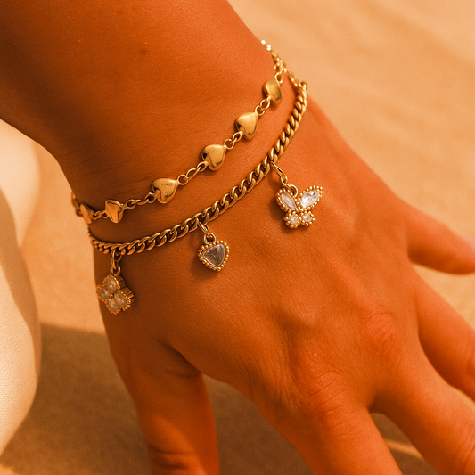 Bracelet Papillons & Cœurs | Tendresse