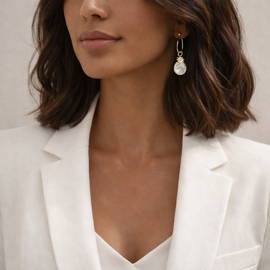Boucles d’oreilles solaires nacrées | Lumineuses
