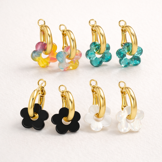 Boucles d'oreilles à motif floral | Pure