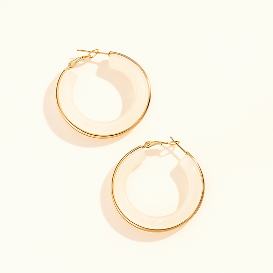 Créoles Ivoire ou Ambre | Lumineuses