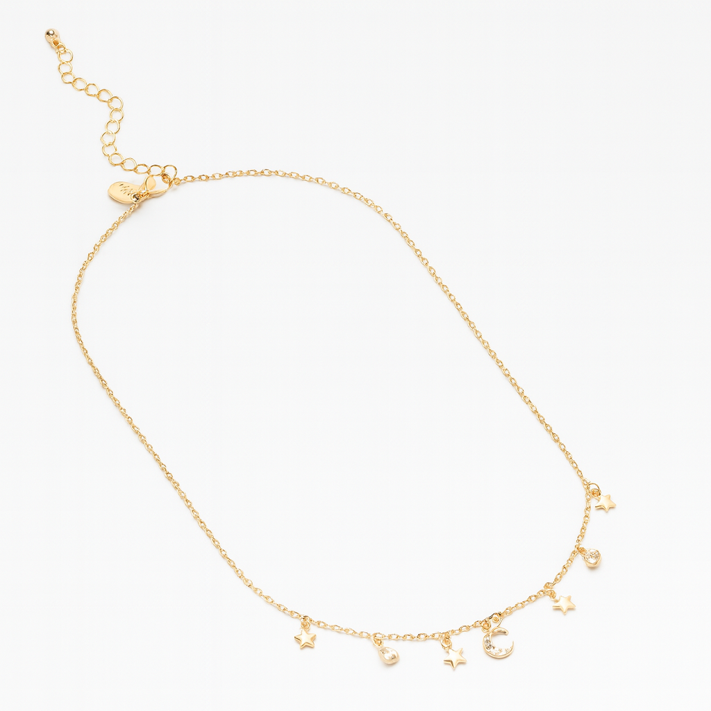 Collier Doré Nuit Étoilée | Poésie