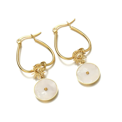 Boucles d’oreilles solaires nacrées | Lumineuses