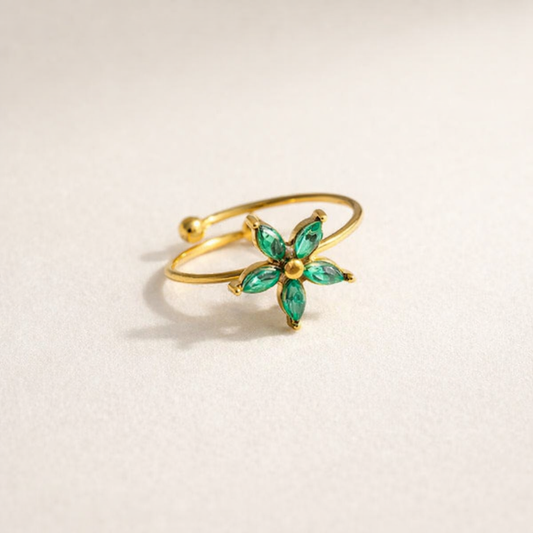 Bague Florale Dorée  (4 styles) | Poésie