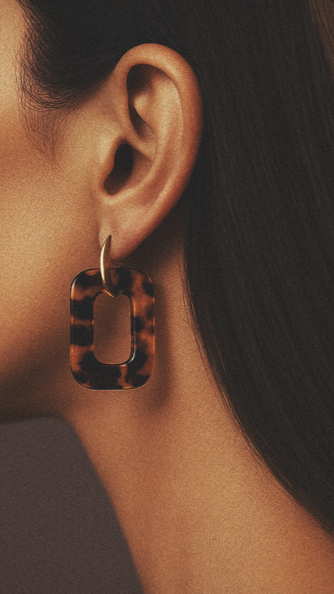 Boucles d'Oreilles Écaille Dorée | Signature
