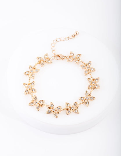 Bracelet Doré Floraison | Éclatant