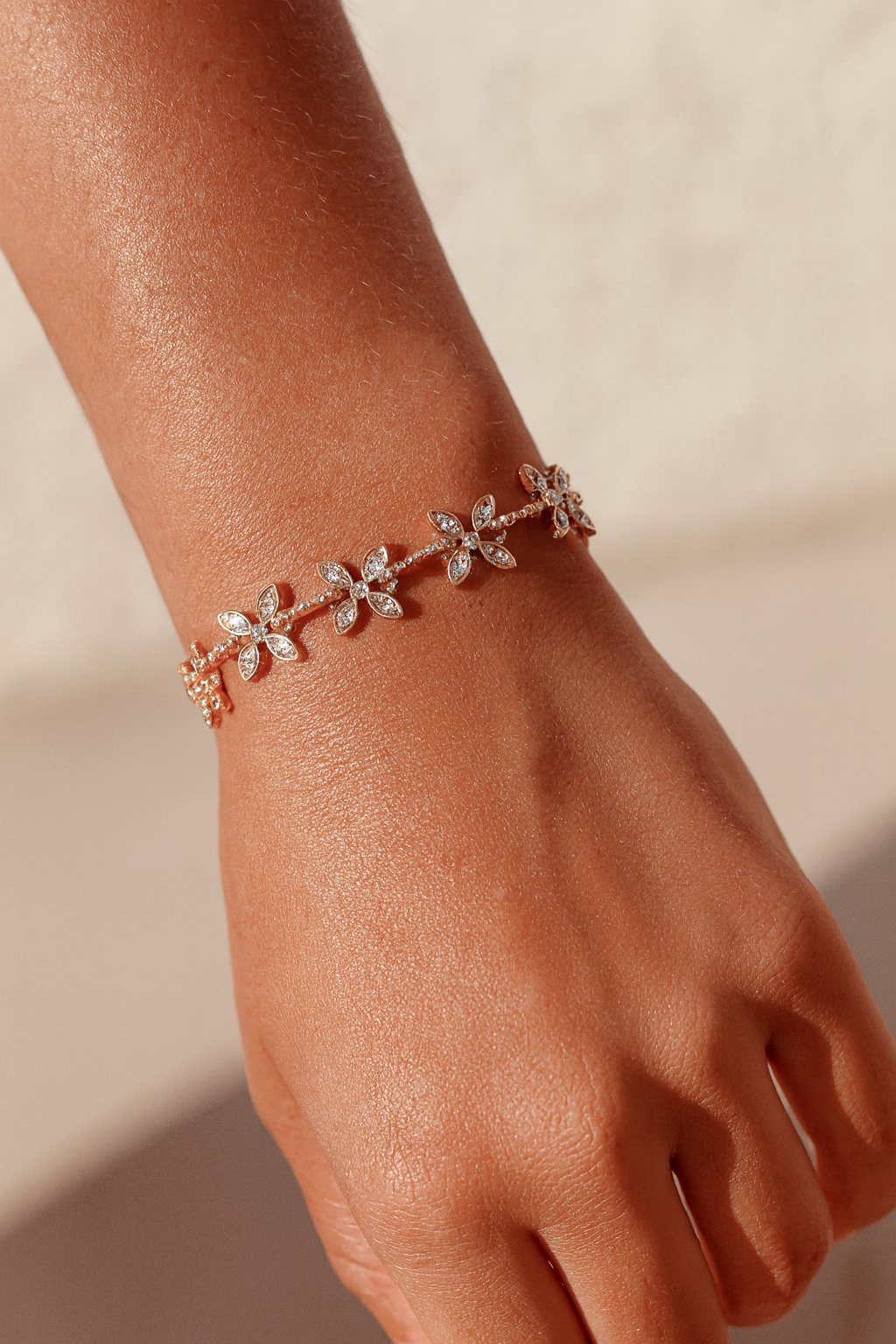 Bracelet Doré Floraison | Éclatant