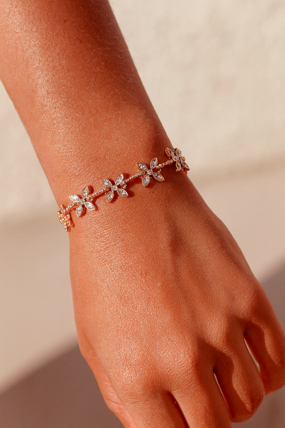 Bracelet Doré Floraison | Éclatant