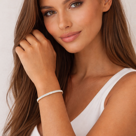 Bracelet Tennis Doré Sertissage en Zircons | Royal