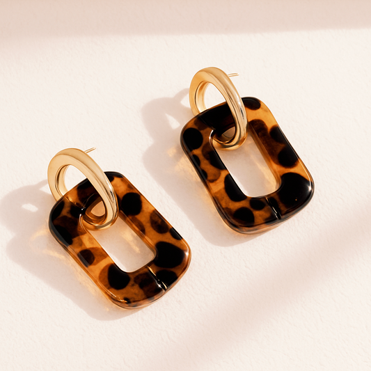 Boucles d'Oreilles Écaille Dorée | Signature