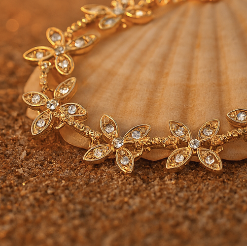 Bracelet Doré Floraison | Éclatant