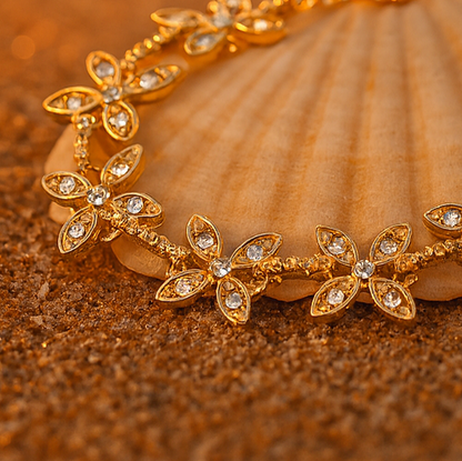 Bracelet Doré Floraison | Éclatant