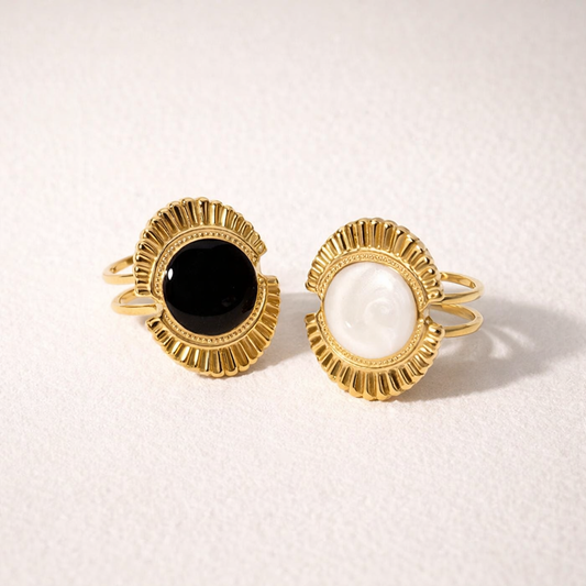 Bague Ouverte Vintage Dorée – 2 Variantes | Intemporalité